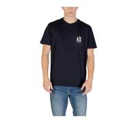 Armani Exchange, ,Tops ,Uomo ,Blu ,L T-shirt stampata a maniche corte e girocollo