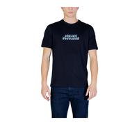 Armani Exchange, ,Tops ,Uomo ,Blu ,S T-shirt Girocollo Manica Corta in Cotone