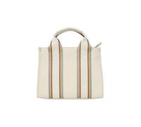 Armani Exchange Tote beige da donna con finitura granulata e strisce decorative