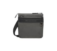 Armani Exchange Tulum, Double Zip, Metal Front Logo, Borsa Messenger Uomo, Grigio, Taglia Unica