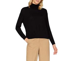 Armani Exchange Turtle Neck Maglione, Nero, L Donna