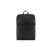 Armani Exchange Uomo Ginevra, logo Embossed Double Zip Backpack Black One size
