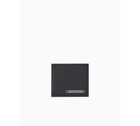 Armani Exchange Uomo Essential, Barcelona Side Logo Lettering Bi-Fold Wallet, Black, Nero, taglia unica