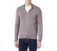 Armani Exchange Uomo Essential, Cardigan a Maniche Lunghe con Chiusura a Zip, Grigio Gabbiano Scuro, XL, Grigio Gabbiano Scuro, XL