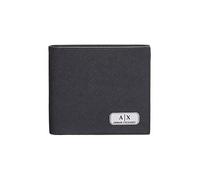 Armani Exchange Uomo Essential, Saffiano SLG, set regalo Wallet&Keychain, Nero, Einheitsgröße