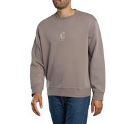 Armani Exchange Uomo Felpa con logo centrale ricamato, Grigio