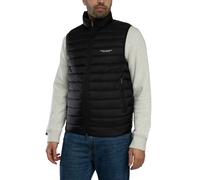 Armani Exchange - Gilet nero con trapuntaturo orizzontale con stampa logo per uo