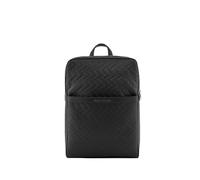 Armani Exchange Uomo Ginevra, logo Embossed Double Zip Backpack Black One size