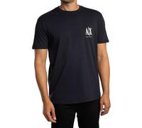 Armani Exchange Uomo Maglietta con logo sul petto grande, Blu