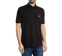 Armani Exchange Uomo Polo con logo sul petto, Nero