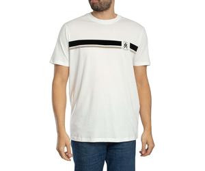 Armani Exchange Uomo T-shirt a righe con logo, bianca