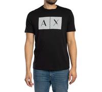 Armani Exchange Uomo T-shirt slim con grafica in rilievo, Nero