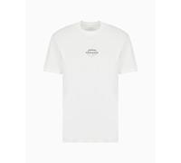 Armani Exchange Urban Delight, Printed Logo Lettering T-Shirt, Bianco Sporco, M Uomo