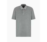 Armani Exchange Urban Heights, Embroidered Logo Polo, Grigio-Neutral Grey, M Uomo