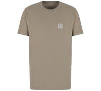 Armani Exchange Utility Edge, Sustainable, Eco-Leather Logo Patch T-Shirt, Anacardi arrostiti, XXL Uomo