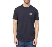 Armani Exchange Utility Edge, Sustainable, Eco-Leather Logo Patch T-Shirt, Navy Scuro, S Uomo