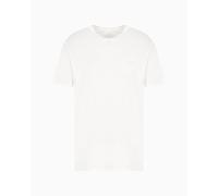 Armani Exchange Utility Edge, Tonal Logo T-Shirt, Bianco Sporco, M Uomo