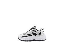 Armani Exchange Vedder, Chunky Sole, Laminated Details, Overall Logo, Scarpe da Ginnastica Donna, Silver + Black, 37 EU
