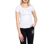 Armani Exchange White Cotton T-Shirt - IT38|XS