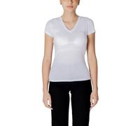 Armani Exchange White Cotton T-Shirt - IT40|S