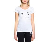 Armani Exchange White Cotton T-Shirt - XL