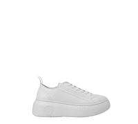 Armani Exchange White Leather Platform Sneakers - EU39/US9