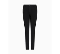 Armani Exchange Women's Essential, 5 Tasche, Logo Tonal Patch Logo, Jeans, Nero, 27, Nero, W27