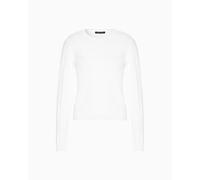 Armani Exchange Women's Essential, Sustainable, all Over Logo, Maglione, Bianco, XS, ISO, XS