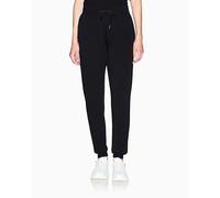 Armani Exchange Icon Project, Color Contrast Emboidered Logo Pantaloni della Tuta, Nero, M Donna