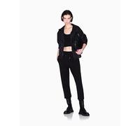 Armani Exchange Women's Icon Project, Logo Ricamato su Tono, Gilet, Nero, M, Nero, M