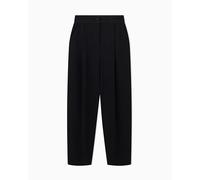 Armani Exchange Icon Project, Sustainable, Logo Patch Pantaloni, Nero, Taglia Unica Donna