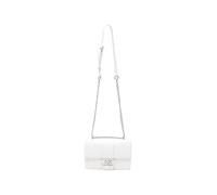 Armani Exchange Jodie, Metal Silver Logo, Chain Strap, Borsa Messenger Donna, Bianco Sporco