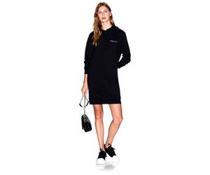 Armani Exchange Women's Milano-New York Side Logo loged Drawstrings, Dress, Black, L, Nero/Oro, L