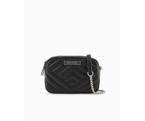 Armani Exchange Women's Victoria, Essential, Logo Plate Camera case, nero, Nero, taglia unica