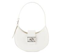 Armani Exchange Jodie, Sustainable, Metal Silver Logo, Borsa a Tracolla Donna, Bianco Sporco
