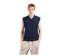 Armani Exchange Wool Mix - Maglione con Scollo A V Gilet Felpato Uomo