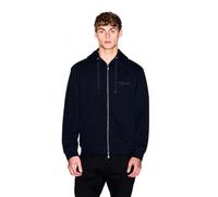 Armani Exchange Felpa da Uomo Genuine Cotton, Zipped, a Maniche Lunghe, con Logo Laterale, Blu, XXL, Navy Scuro, XXL