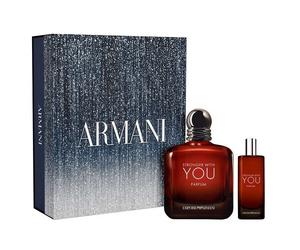 ARMANI STRONG WITH YOU PARFUM 100ML PARFUM + 15ML PARFUM SPRAY GIFTSET 2025