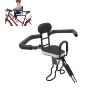 Armanyya Seggiolino per bicicletta per bambini, Seggiolino di sicurezza regolabile per bambini da bicicletta, Supporto anteriore per seggiolino bicicletta, Capacità di carico 80kg, Altezza pedale 21