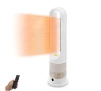 Armanyya Ventilatore a torre 3 in 1, termoventilatore, ventilatore e filtro dell'aria, oscillazione automatica, timer a 8 livelli 9H, telecomando, riscaldamento e raffreddamento, touch screen per casa