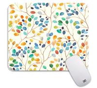 Armanza Quadratisches Mauspad, Bunter Wald, personalisiertes Mauspad mit hochwertiger Textur, individuelles Design, waschbares Mauspad, Lycra-Stoff, r