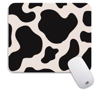 Armanza Quadratisches Mauspad mit schwarzem Kuh-Print, personalisierbar, hochwertig strukturiert, individuelles Mauspad-Design, waschbares Mauspad, Ly