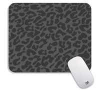 Armanza Quadratisches Mauspad mit schwarzem Leopardenmuster, personalisierbar, hochwertig strukturiert, individuelles Mauspad-Design, waschbares Mausp