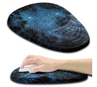 Armanza Tappetino per mouse con supporto per il polso, tappetino ergonomico per mouse con poggiapolsi, design massaggiante in memory foam e base antiscivolo in poliuretano per alleviare il dolore,