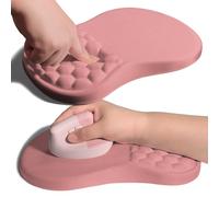 Armanza Tappetino per mouse ergonomico con supporto per il polso con cuscino in memory foam per massaggio, sollievo dal dolore al tunnel carpale, tappetino per mouse design per poggiapolsi, 30 x 20 cm