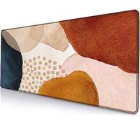 Armanza Tappetino per mouse grande, 80 x 20 cm, con bordi cuciti, tappetino per mouse esteso, base in gomma antiscivolo, lavabile, tappetino per tastiera da gioco, per gamer, ufficio e casa, marmo