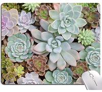 Armanza Tappetino per mouse, grazioso tappetino per mouse con piante grasse di cactus, quadrato, lavabile, personalizzabile, con design, per gaming, ufficio, casa, base in gomma antiscivolo, tappetino