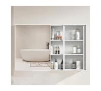 Armario Espejo de Almacenamiento para Baño y Lavadero Mueble Multifuncional con Espacio Interno Blanco 100x65x11CM nizador Elegante y Práctico.