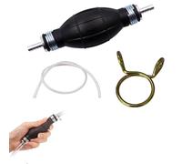Armastuse 1 pezzi Gasolio Pompa,Pompa Olio Manuale 10 mm Adescatore Pompetta Gasolio Carburante Sifone con Pipetta Professionale da Idraulico