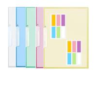 Armastuse 5 pezzi Cartellina Portadocumenti A4 Colore Cartelline, Trasparenti Plastica Cartelline Portadocumenti Buste E Porta Etichetta Per L'Archiviazione E L'Organizzazione